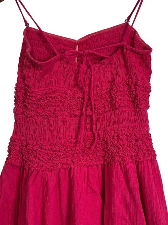 Free People Women’s L Pink Sparkling Moment Drop-Waist Cotton Midi Dress - Picture 7 of 10
